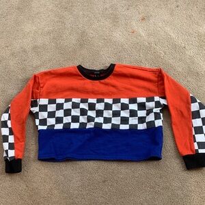 Forever 21 Red, Black, and Blue Checkered Sweater